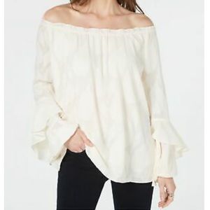 Michael Kors Ivory long sleeve peasant top